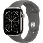 Умные часы Apple Watch Series 11 46mm Natural Titanium Case with Stone Gray Sport Band (S/M)