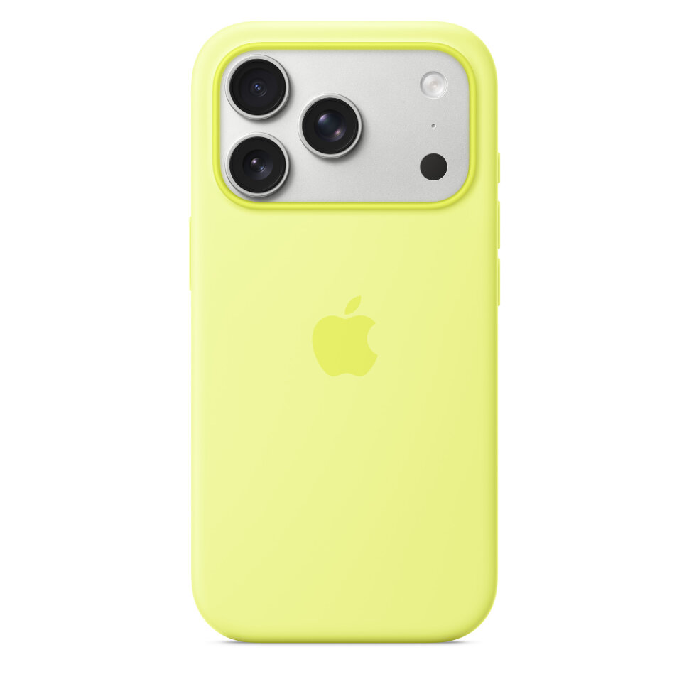 29112.970 Чехол защитный Apple Silicone Case with MagSafe для iPhone 17 Pro Neon Yellow — изображение 1