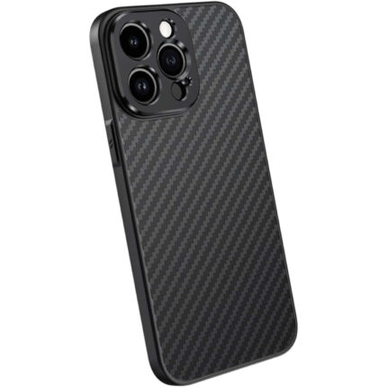 Чехол защитный углеродное волокно для iPhone 16 Pro Max Черный