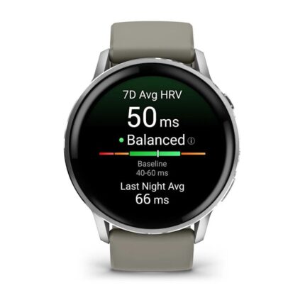 Умные часы Garmin Venu 4 45mm Silver with Silver Gray Silicone Band (010-03014-01) — изображение 2