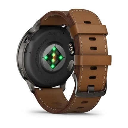 Умные часы Garmin Venu 4 45mm Slate with Black Silicone Band and Brown Leather Band (010-03014-03) — изображение 4