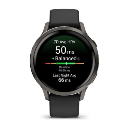 Умные часы Garmin Venu 4 41mm Slate with Black Silicone Band (010-03013-02) — изображение 2