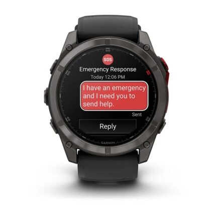 Умные часы Garmin Fenix 8 Pro 51mm MicroLED Sapphire Carbon Gray DLC Titanium with Black/Pebble Gray Silicone Band (010-03380-00) — изображение 2