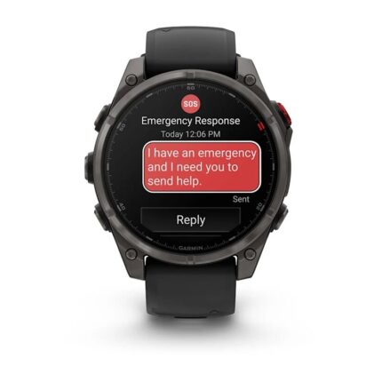 Умные часы Garmin Fenix 8 Pro 47mm AMOLED Sapphire Carbon Gray DLC Titanium with Black/Pebble Gray Silicone Band (010-03198-00) — изображение 2