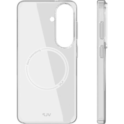 Чехол защитный VLP Puro Case с MagSafe для Samsung Galaxy S26 Прозрачный — изображение 3