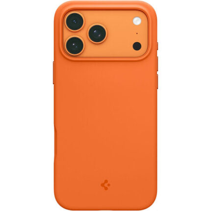 Чехол защитный Spigen Silicone Fit MagSafe для iPhone 17 Pro Max Оранжевый (Cosmic Orange)
