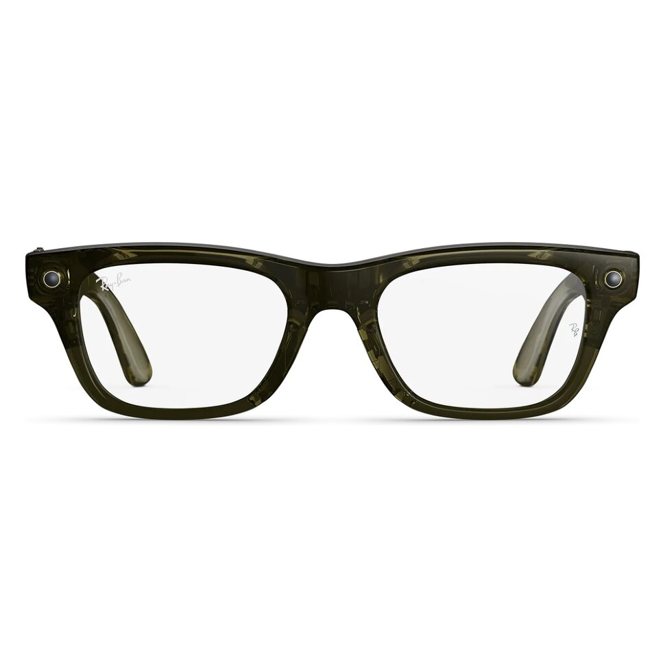 38037.970 Умные очки Ray-Ban Meta Blazer Optics (Gen 2) Shiny Transparent Dark Olive (M) (RW7001) — изображение 1