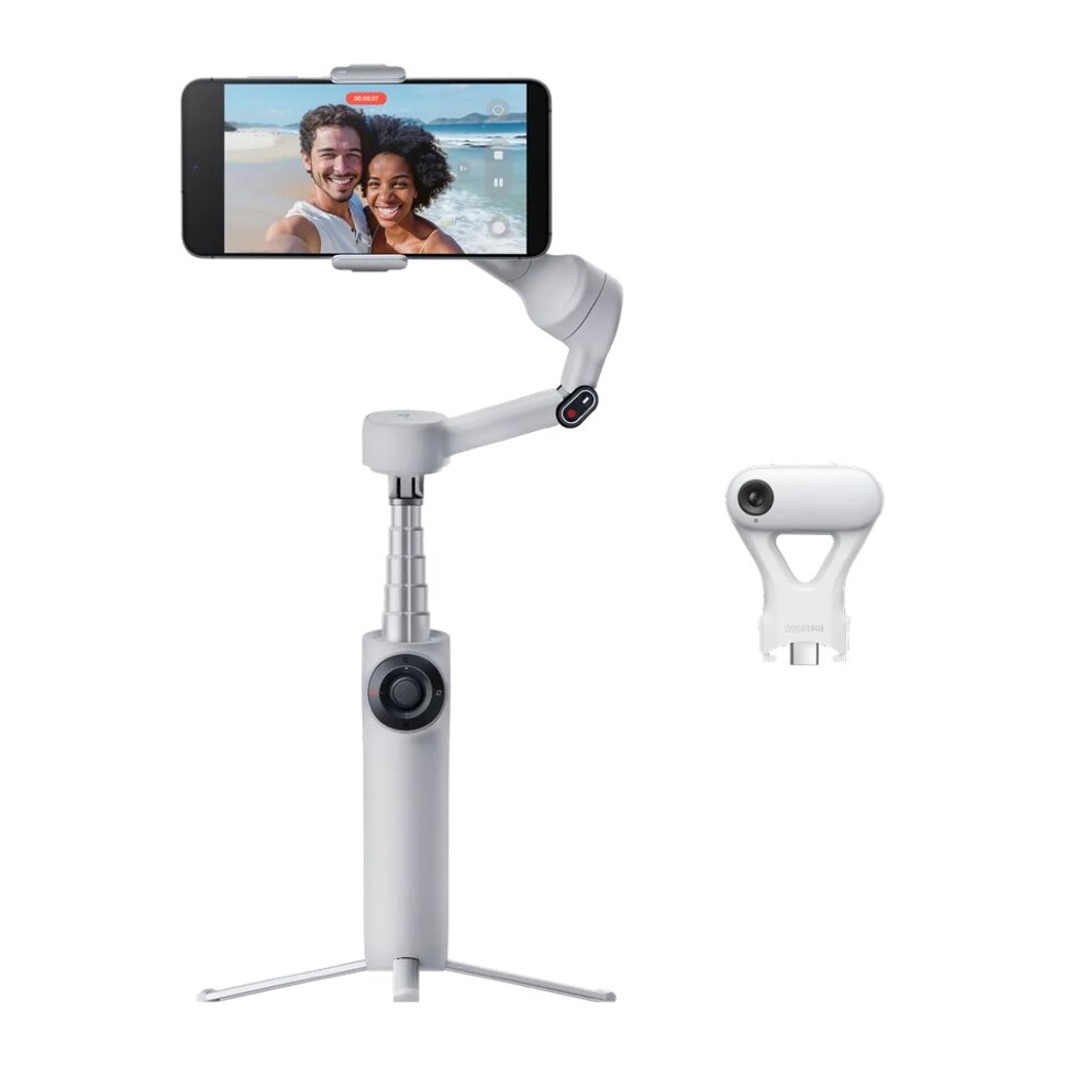 38223.970 Электрический стабилизатор Insta360 Flow 2 AI Tracker Bundle Серый (Stone Gray) — изображение 1