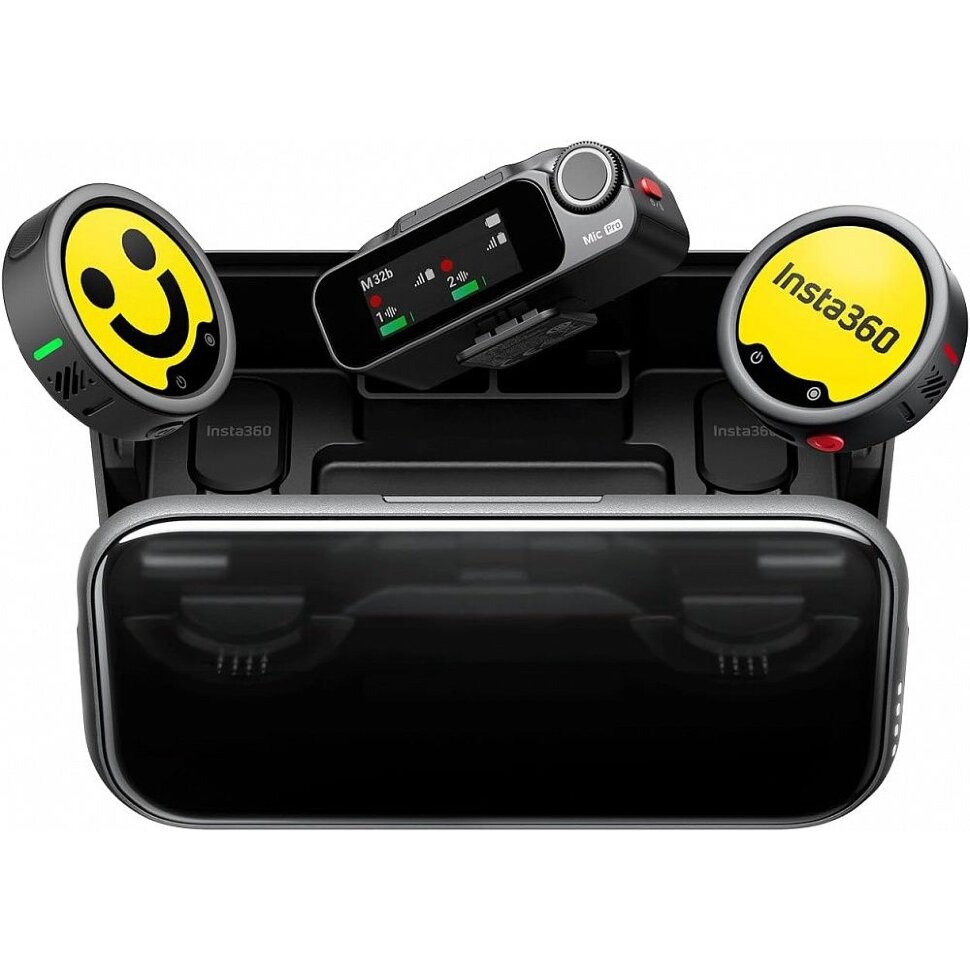38296.970 Беспроводной микрофон Insta360 Mic Pro (2 TX + 1 RX + Charging Case) — изображение 1