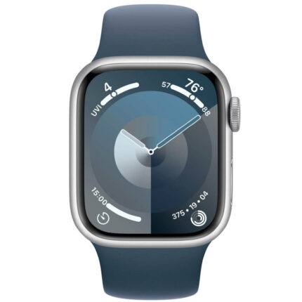 Умные часы Apple Watch Series 9 45mm Silver Aluminum Case with Storm Blue Sport Band (S/M) — изображение 2