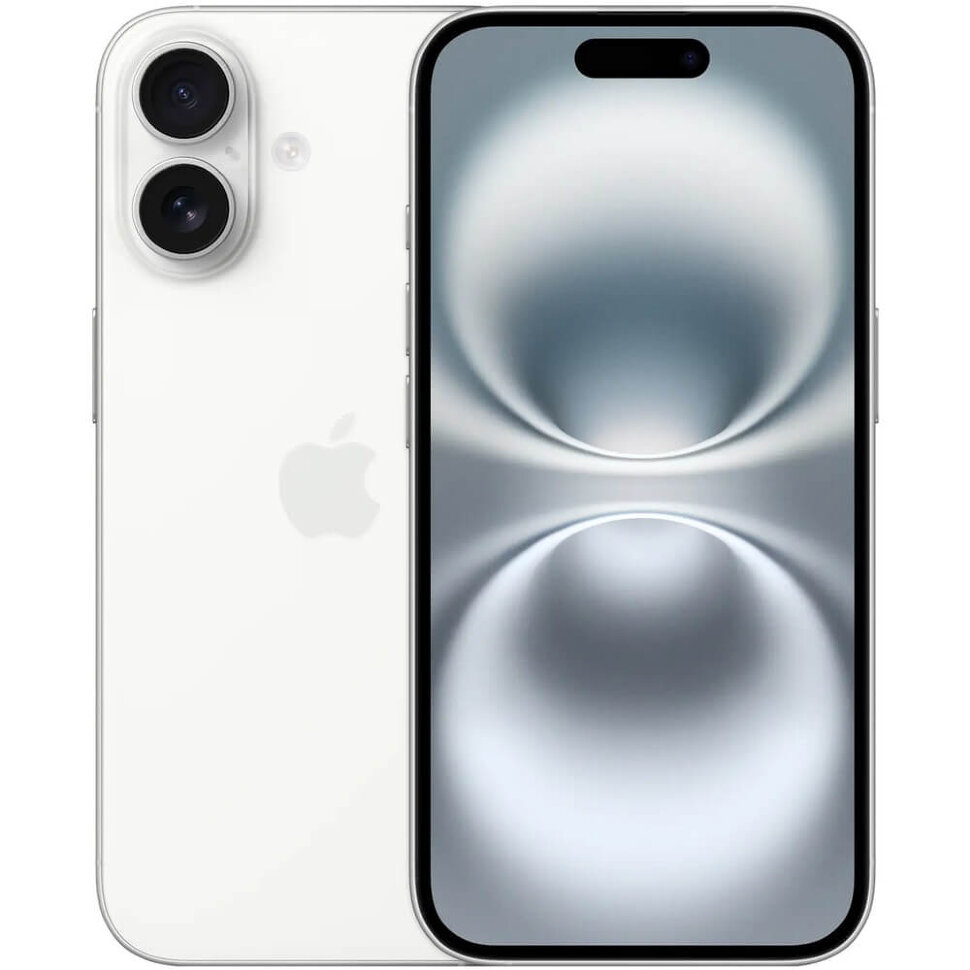 6535.970 Смартфон Apple iPhone 16 256GB Белый (White) DualSim — изображение 1
