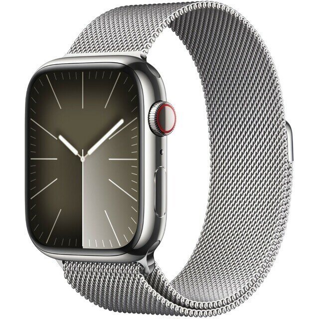 662.970 Умные часы Apple Watch Series 9 45mm Silver Stainless Steel Case with Silver Milanese Loop — изображение 1