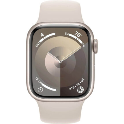 Умные часы Apple Watch Series 9 45mm Starlight Aluminum Case with Starlight Sport Band (S/M) — изображение 2