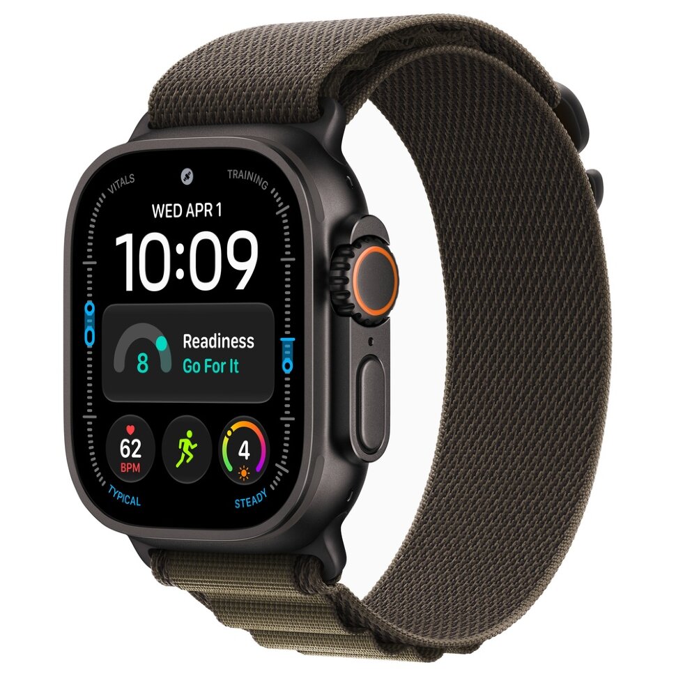 41298.970 Умные часы Apple Watch Ultra 4 49mm Black Titanium Case with Dark Olive Alpine Loop (L) — изображение 1